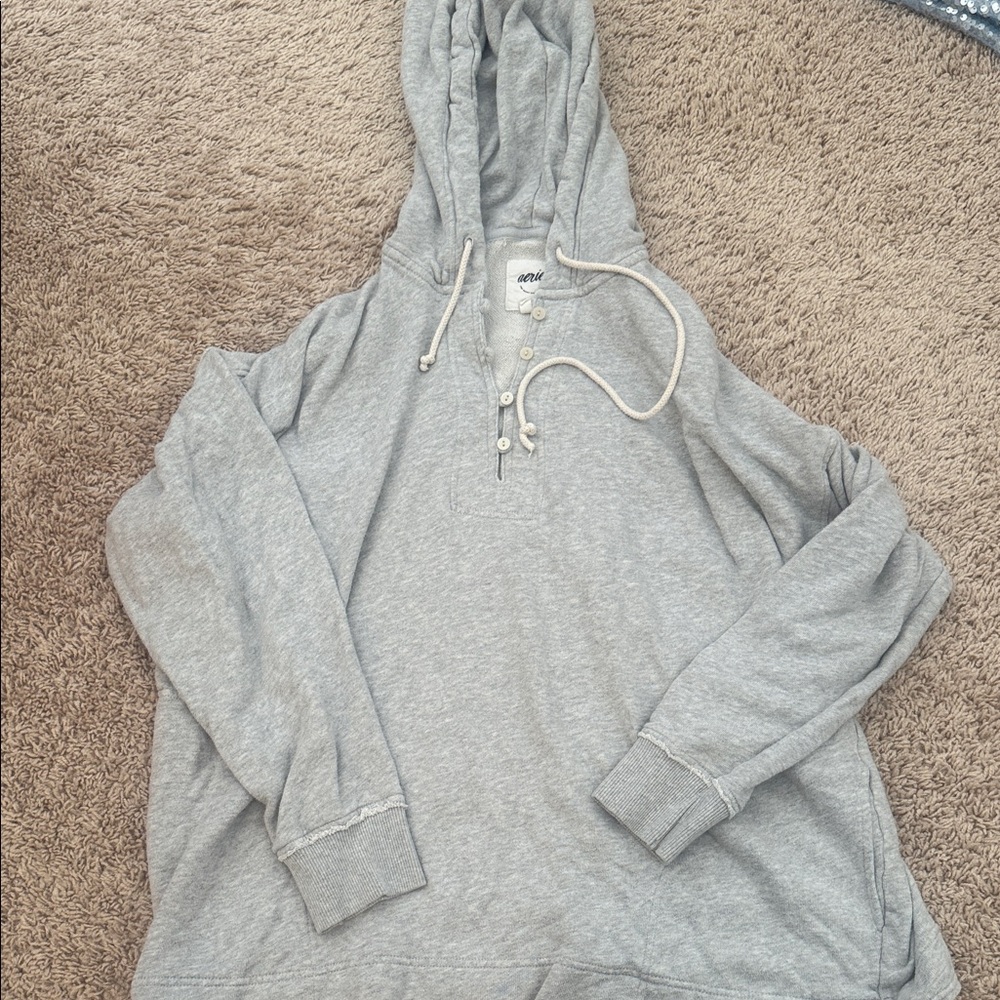 Aerie Grey Womens Hoodie sweatshirt